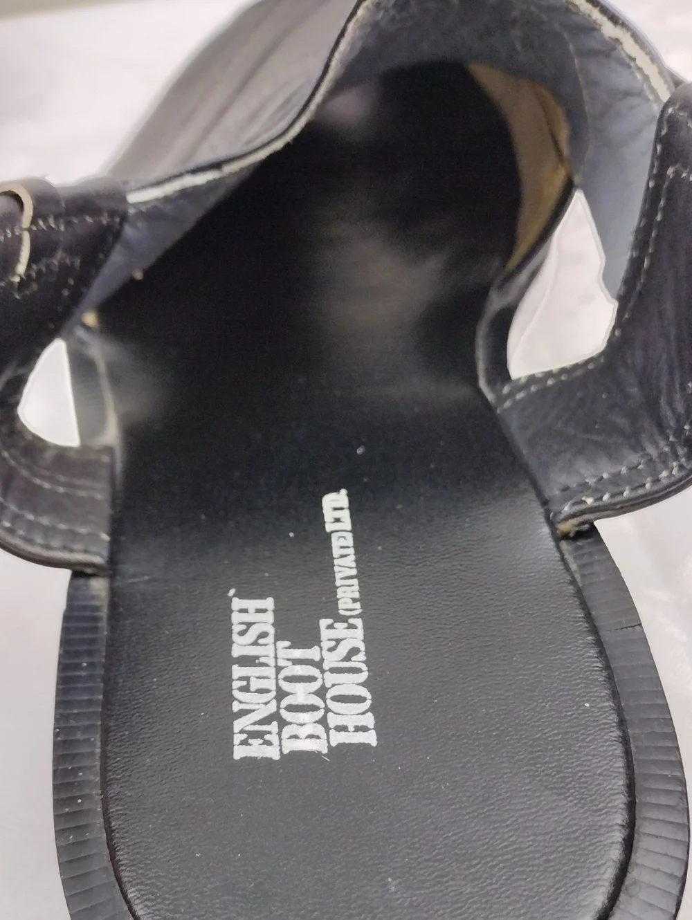 Original English Boot House Peshawari Chappel Black Leather Buckled Sandal Shoe